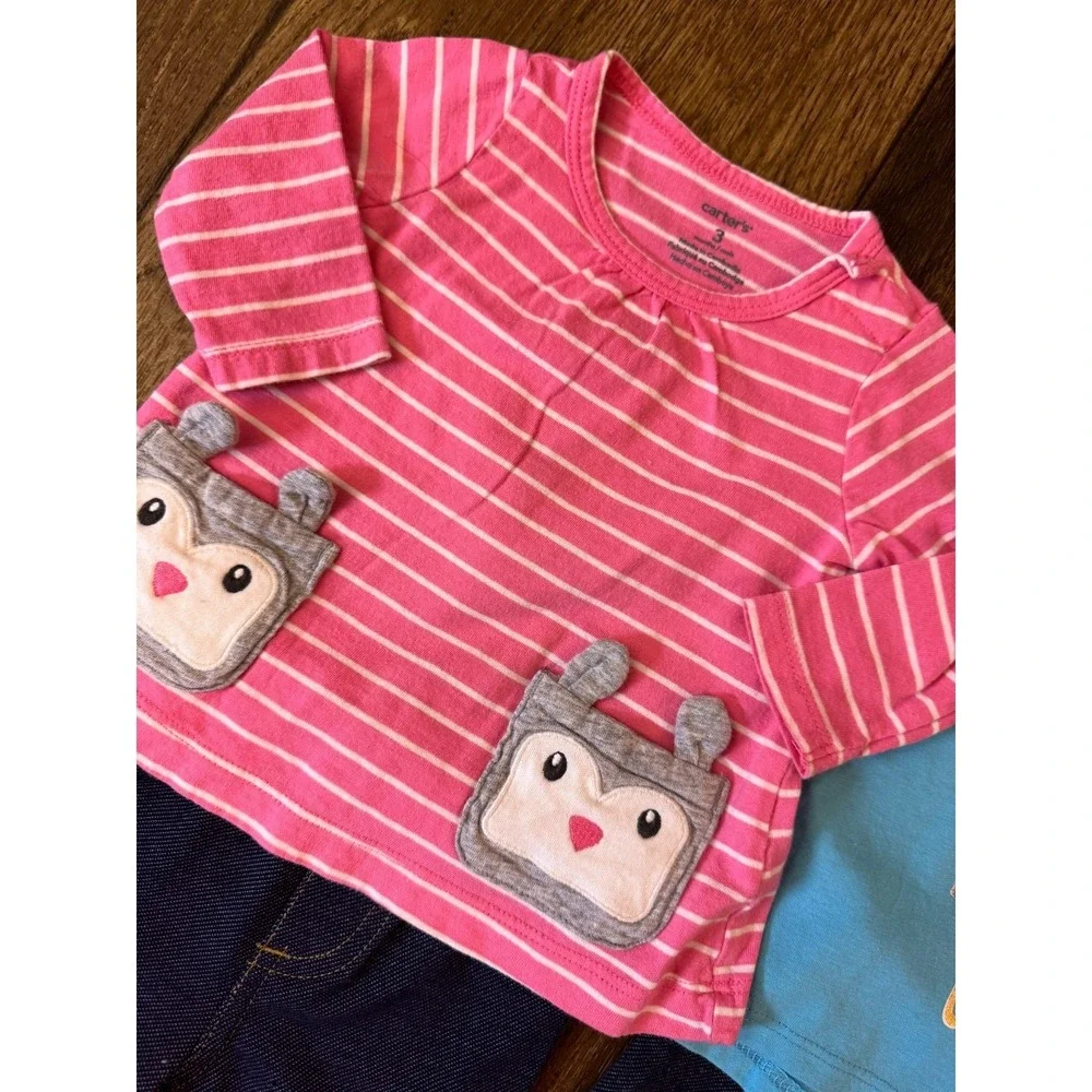 Baby‎ Girl Outfits 3 Months Pants Bodysuits Shirts Long Sleeve Clothes Lot Cat